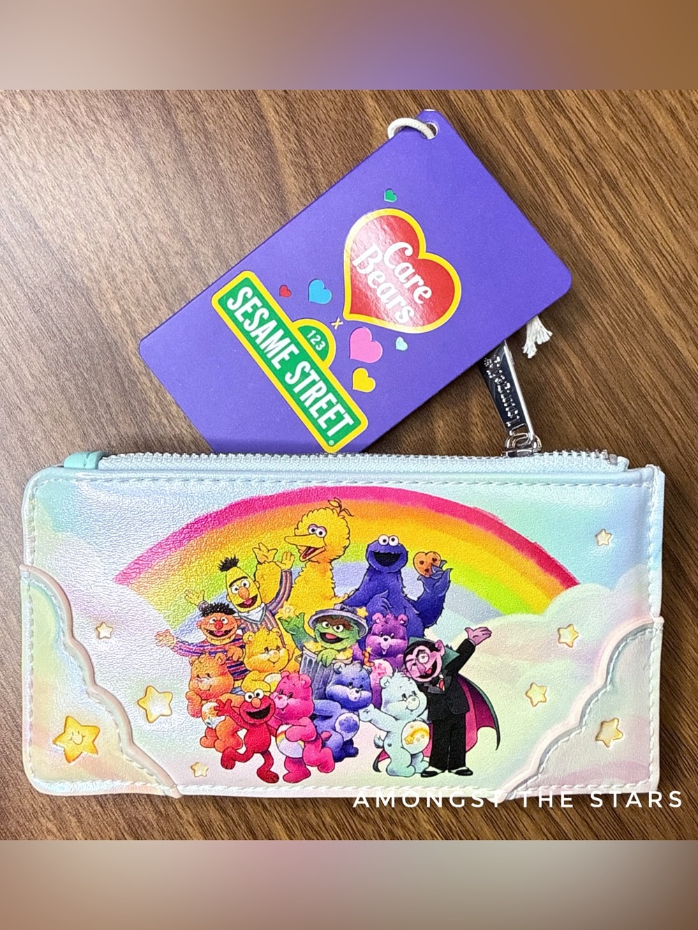 Loungefly Care Bears x Sesame Street Card Case Zip Up Slim Wallet